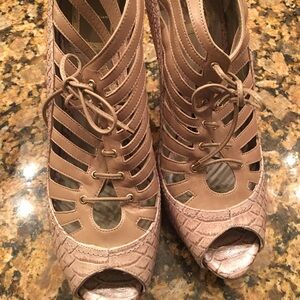 Dior Tan Strappy Heels